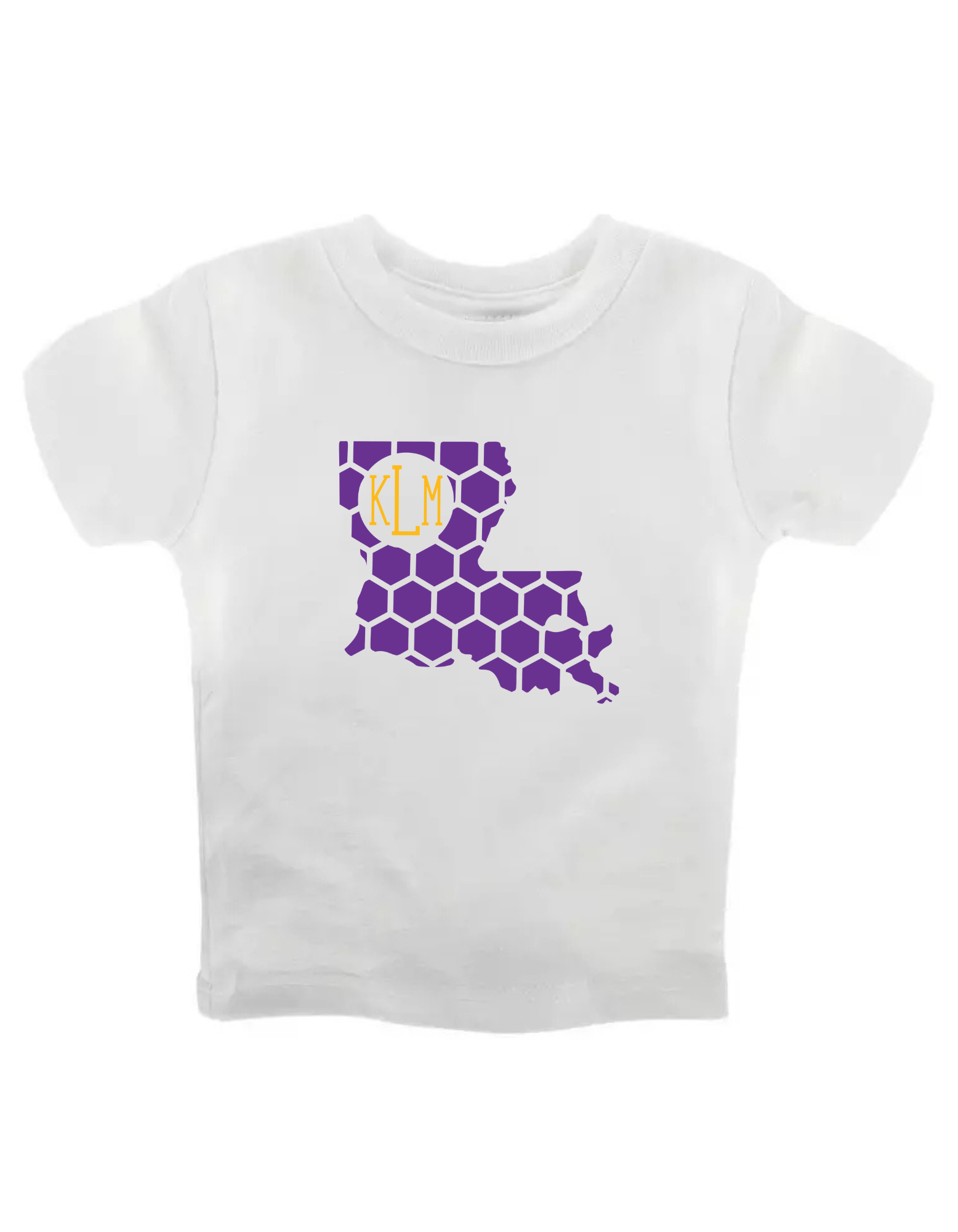 Louisiana Honeycomb Crewneck T-Shirt-Rogue Magnolia Custom Designs