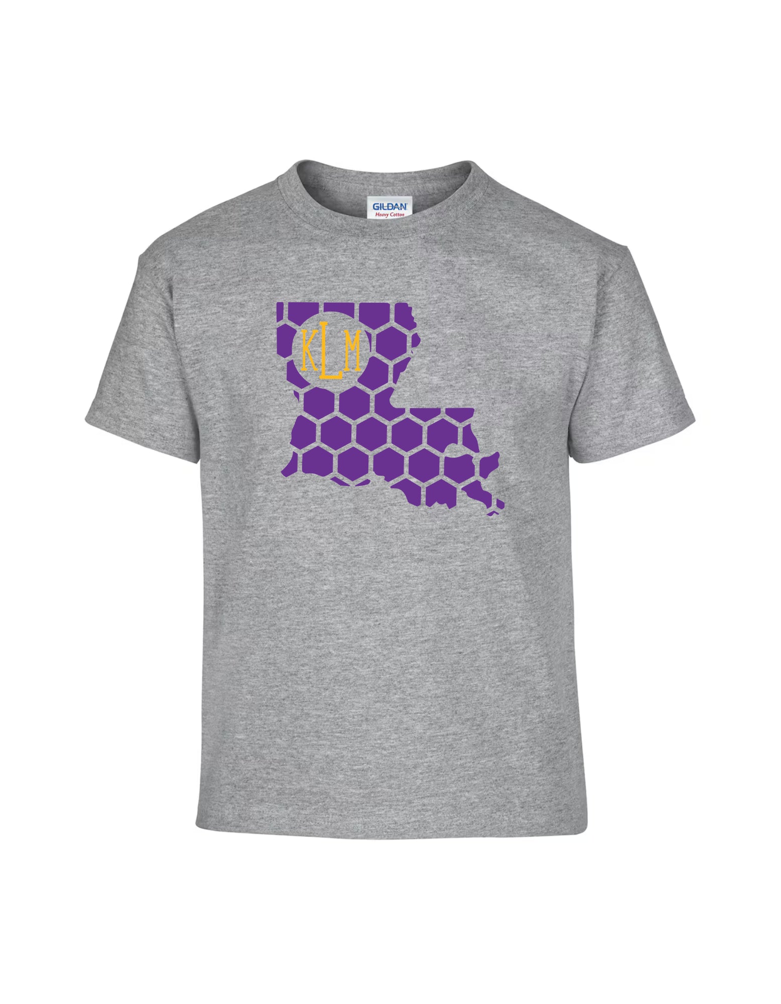 Louisiana Honeycomb Crewneck T-Shirt-Rogue Magnolia Custom Designs