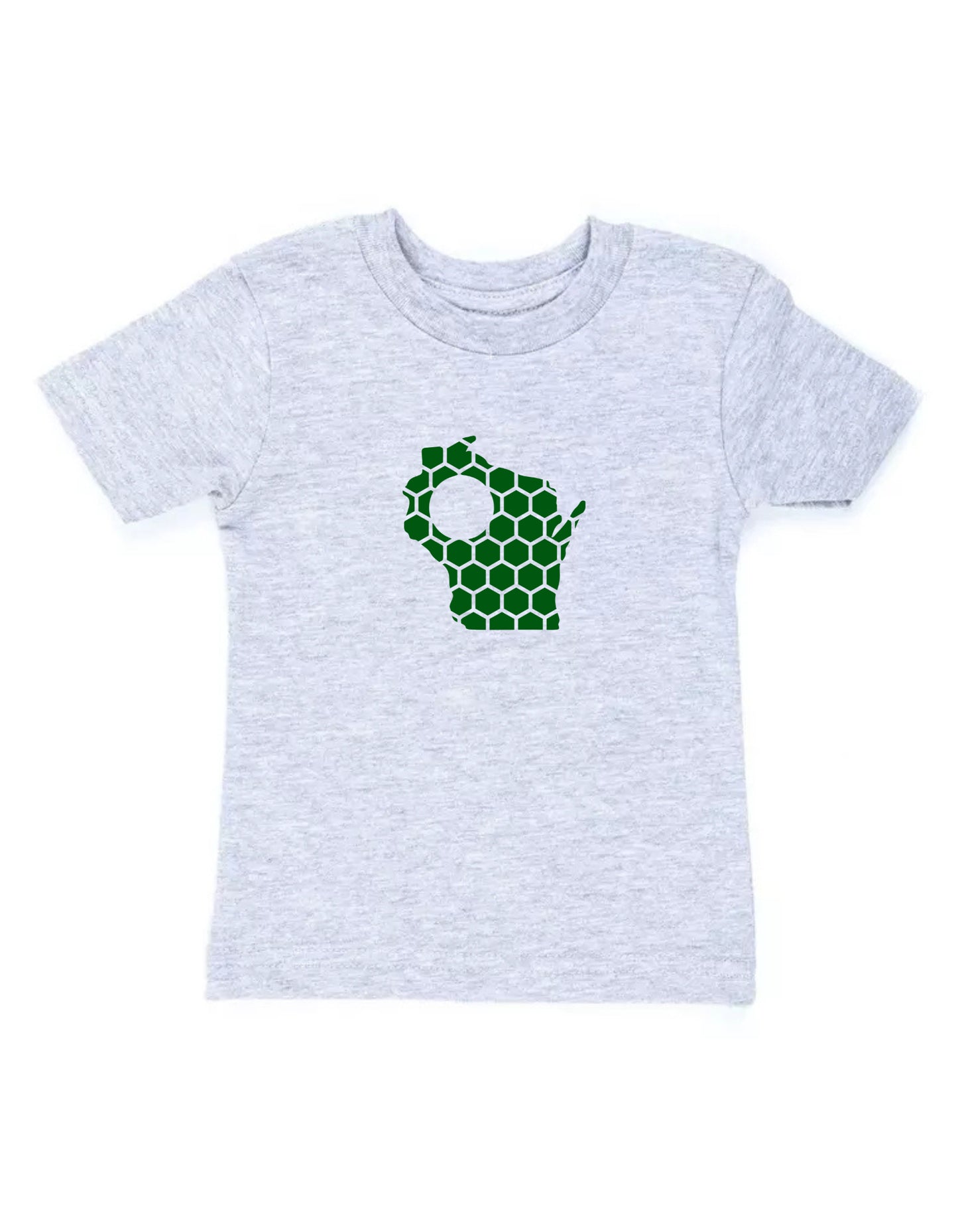 Wisconsin Honeycomb Crewneck T-Shirt-Rogue Magnolia Custom Designs