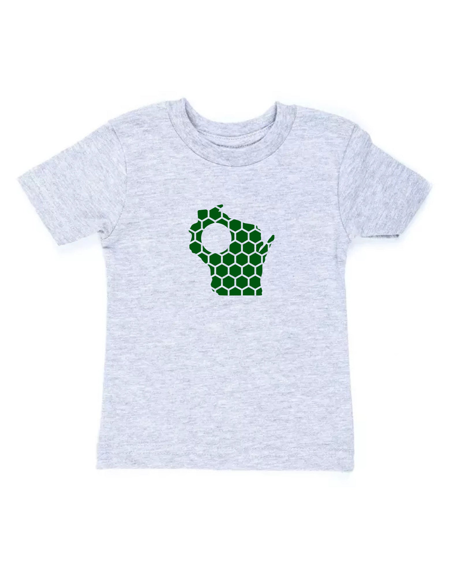 Wisconsin Honeycomb Crewneck T-Shirt-Rogue Magnolia Custom Designs