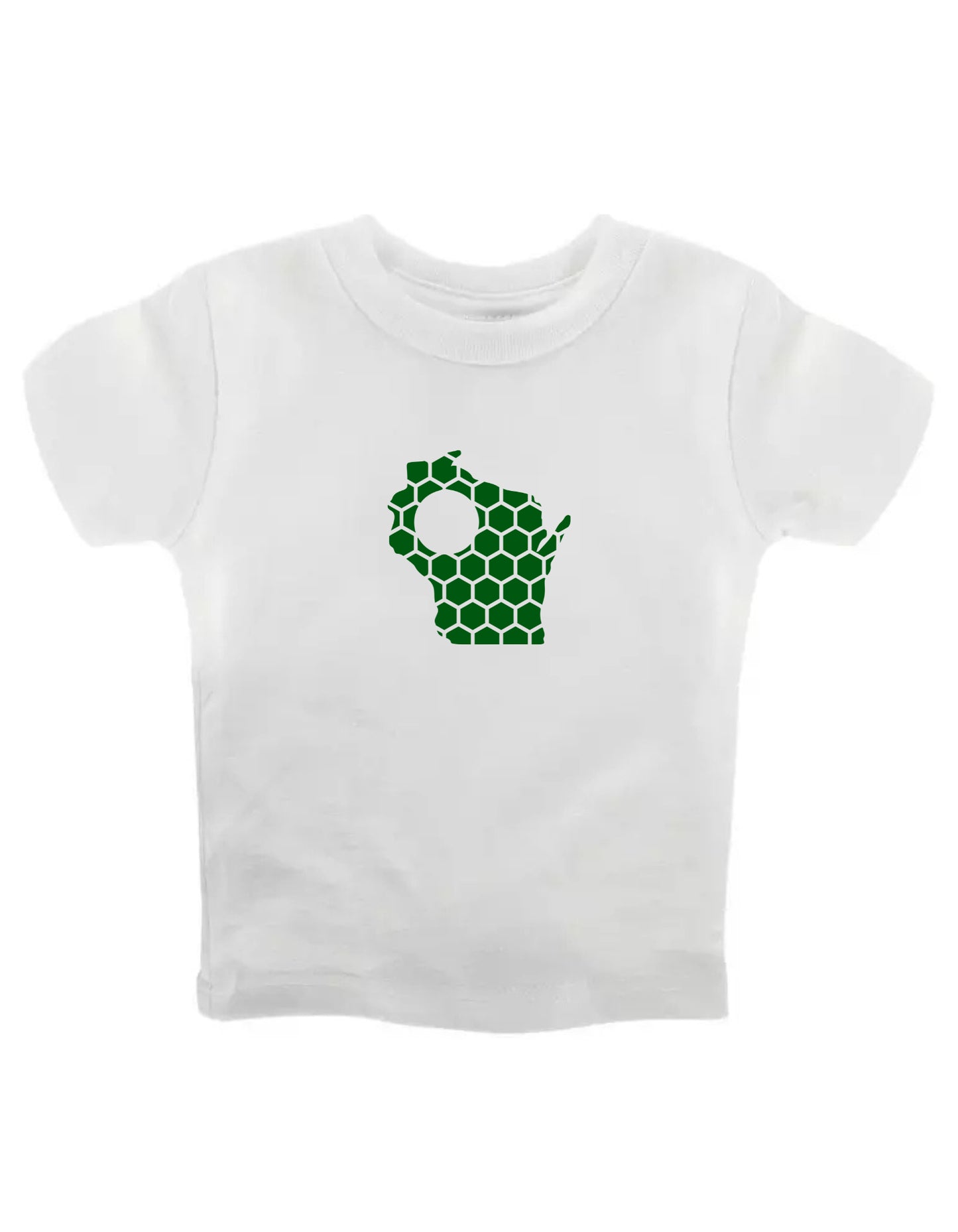 Wisconsin Honeycomb Crewneck T-Shirt-Rogue Magnolia Custom Designs