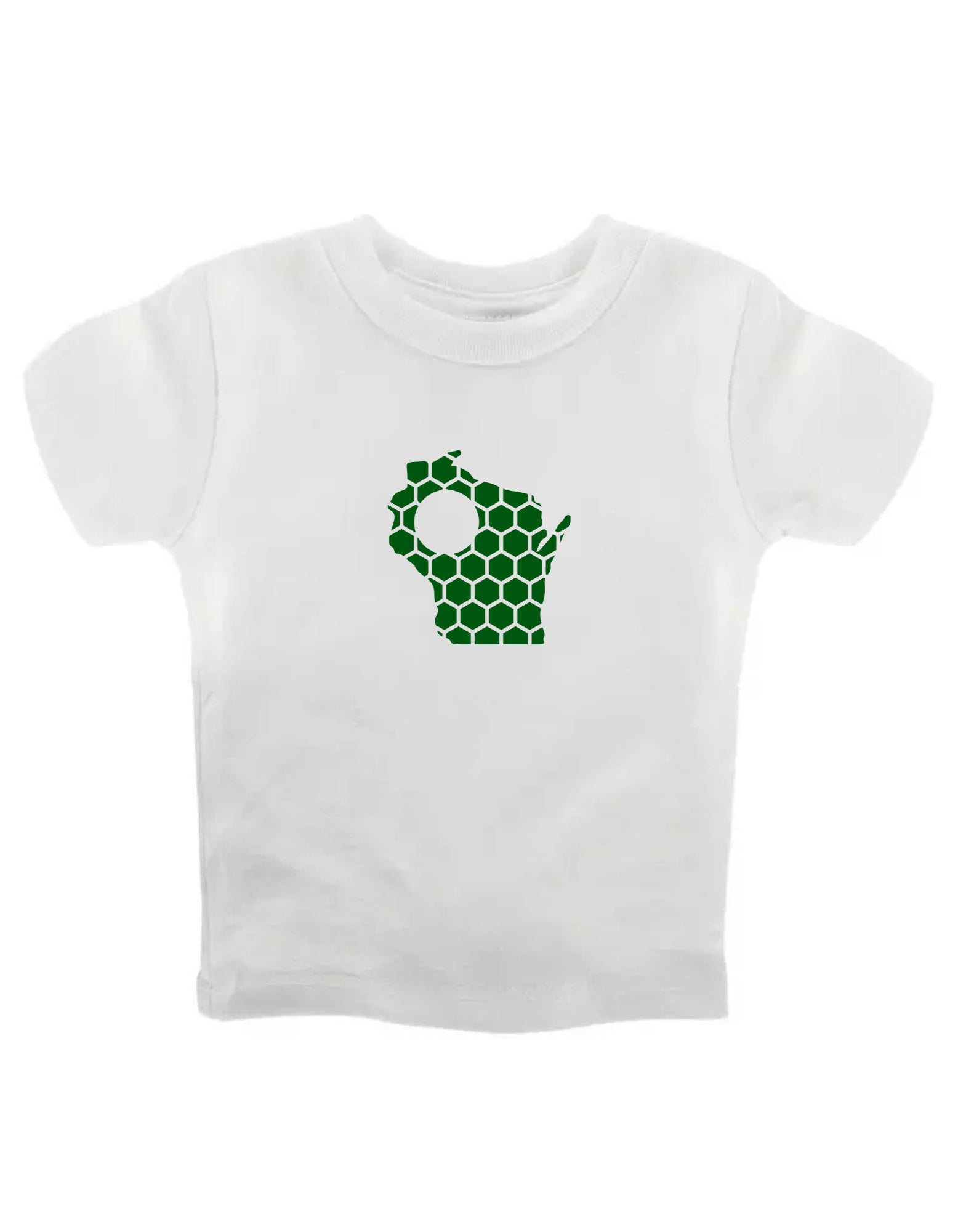 Wisconsin Honeycomb Crewneck T-Shirt-Rogue Magnolia Custom Designs