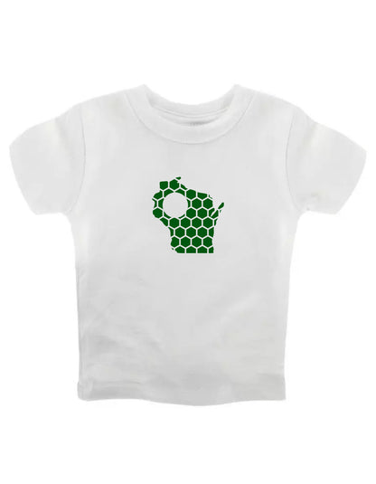 Wisconsin Honeycomb Crewneck T-Shirt-Rogue Magnolia Custom Designs