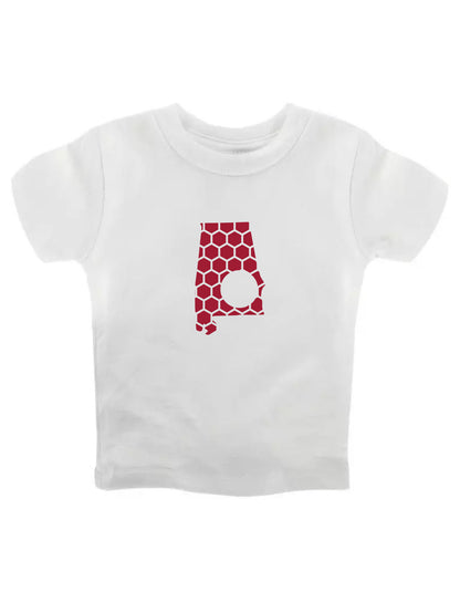 Alabama Honeycomb Crewneck T-Shirt-Rogue Magnolia Custom Designs