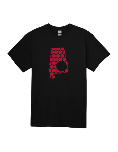 Alabama Honeycomb Crewneck T-Shirt-Rogue Magnolia Custom Designs