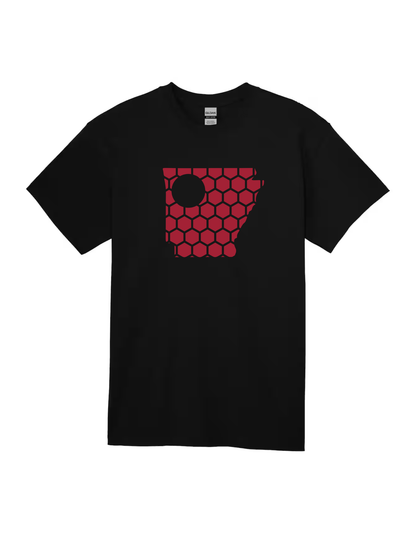 Arkansas Honeycomb Crewneck T-Shirt-Rogue Magnolia Custom Designs