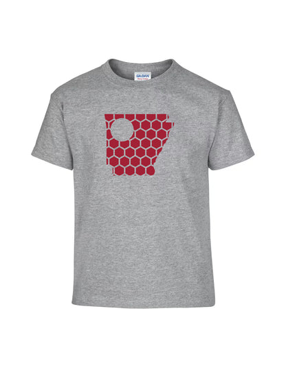 Arkansas Honeycomb Crewneck T-Shirt-Rogue Magnolia Custom Designs