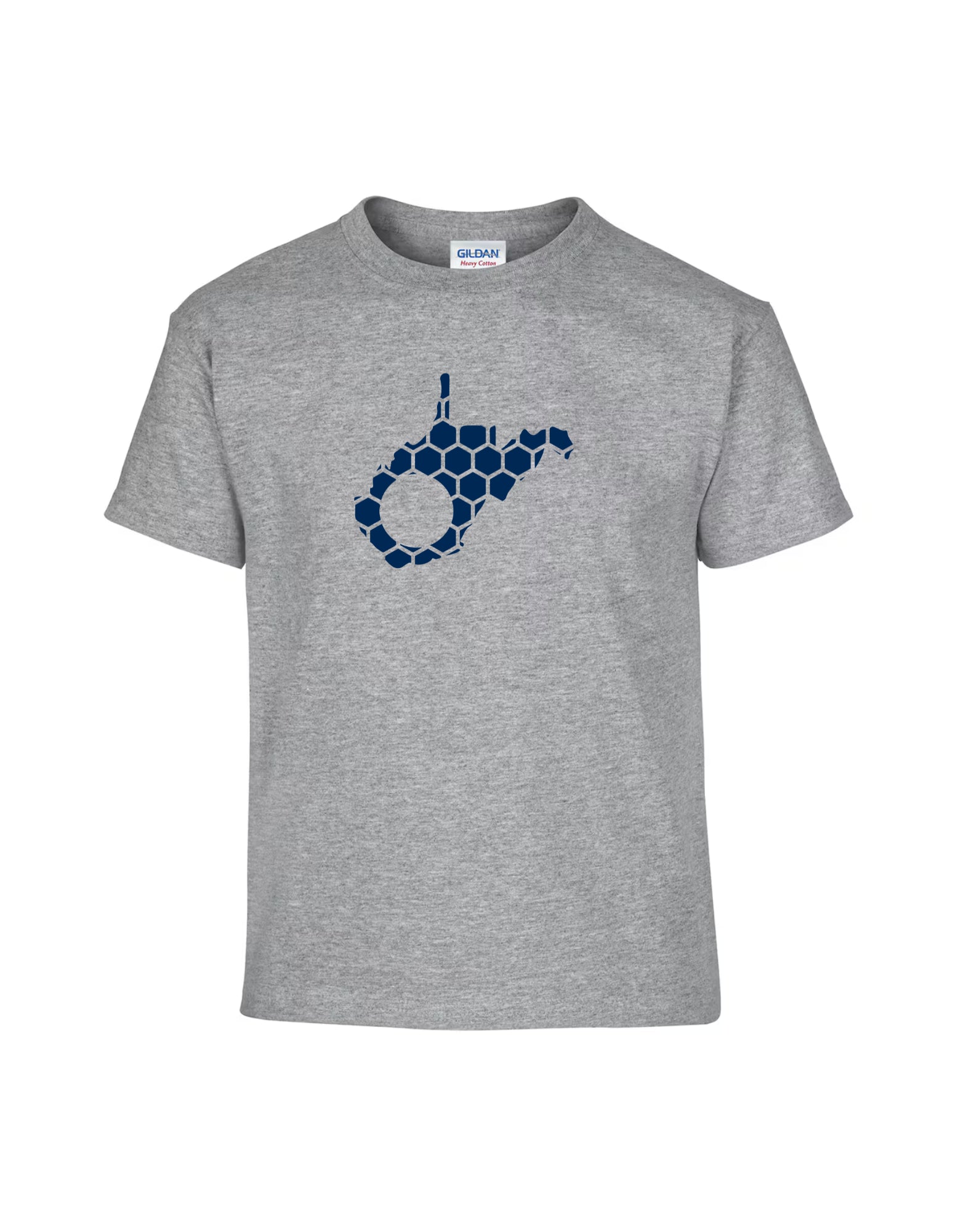 West Virginia Honeycomb Crewneck T-Shirt-Rogue Magnolia Custom Designs