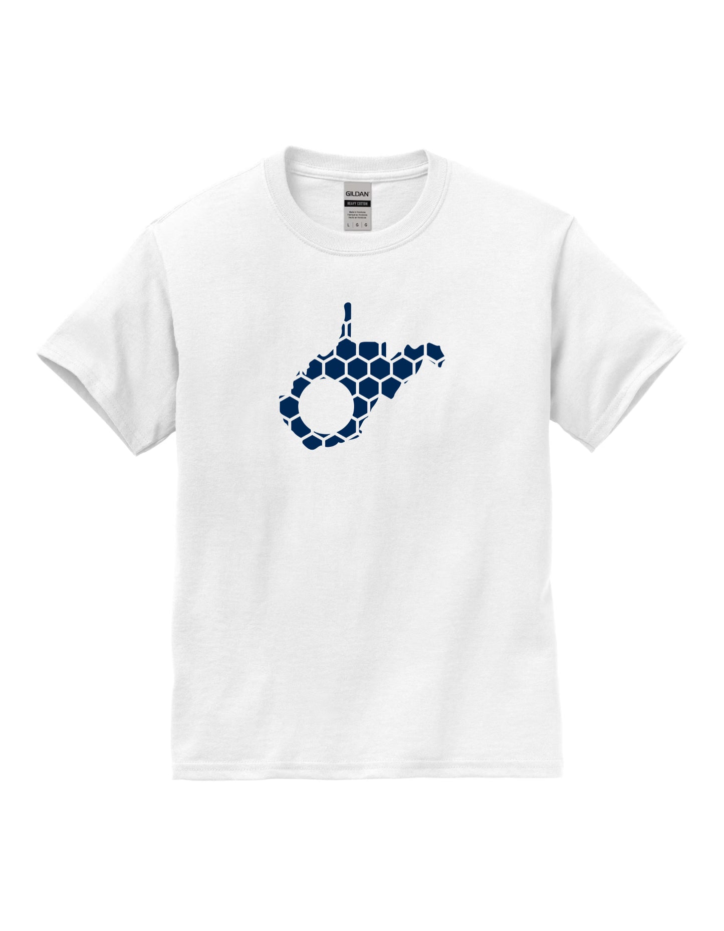 West Virginia Honeycomb Crewneck T-Shirt-Rogue Magnolia Custom Designs