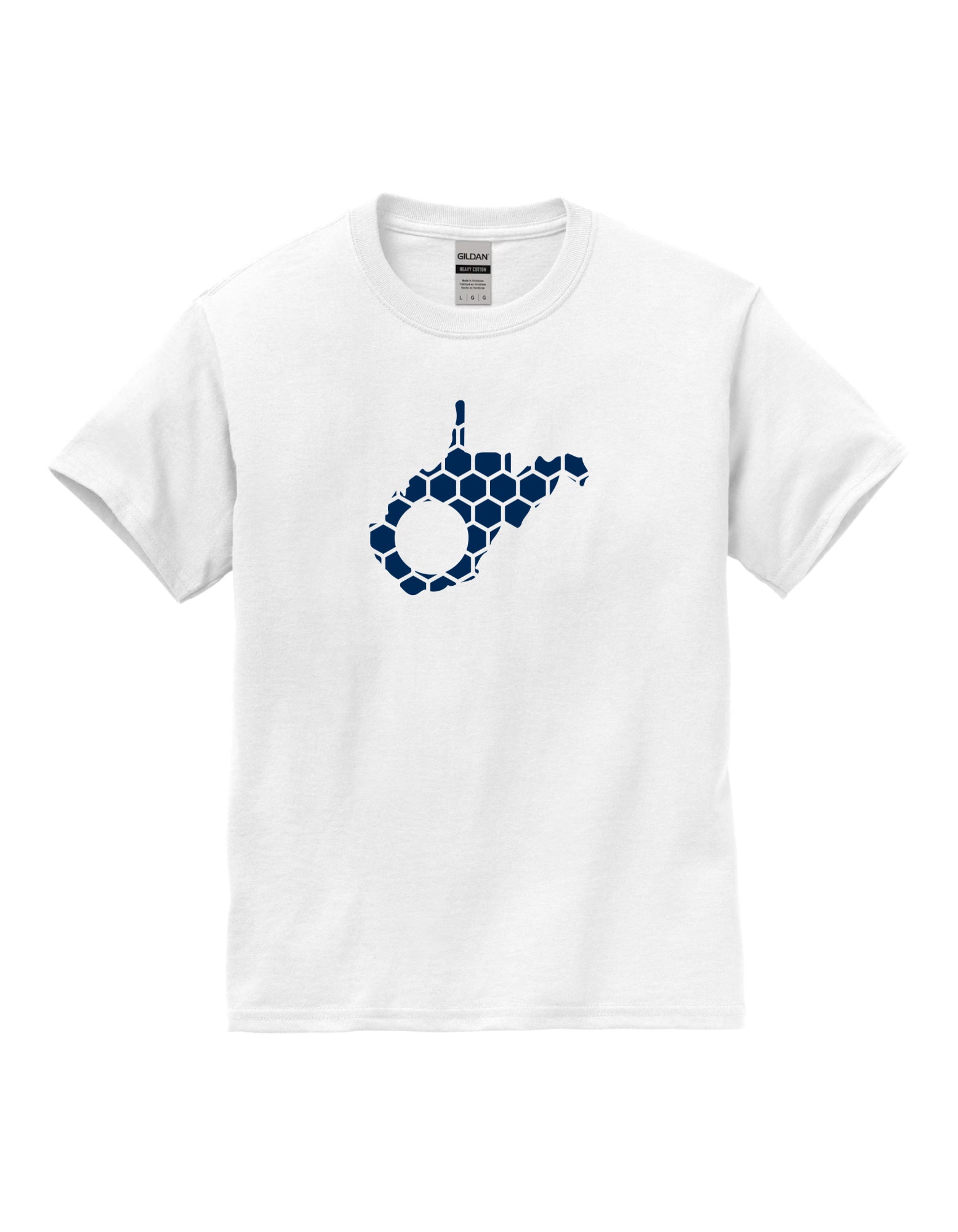West Virginia Honeycomb Crewneck T-Shirt-Rogue Magnolia Custom Designs