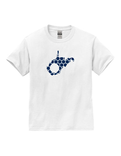 West Virginia Honeycomb Crewneck T-Shirt-Rogue Magnolia Custom Designs