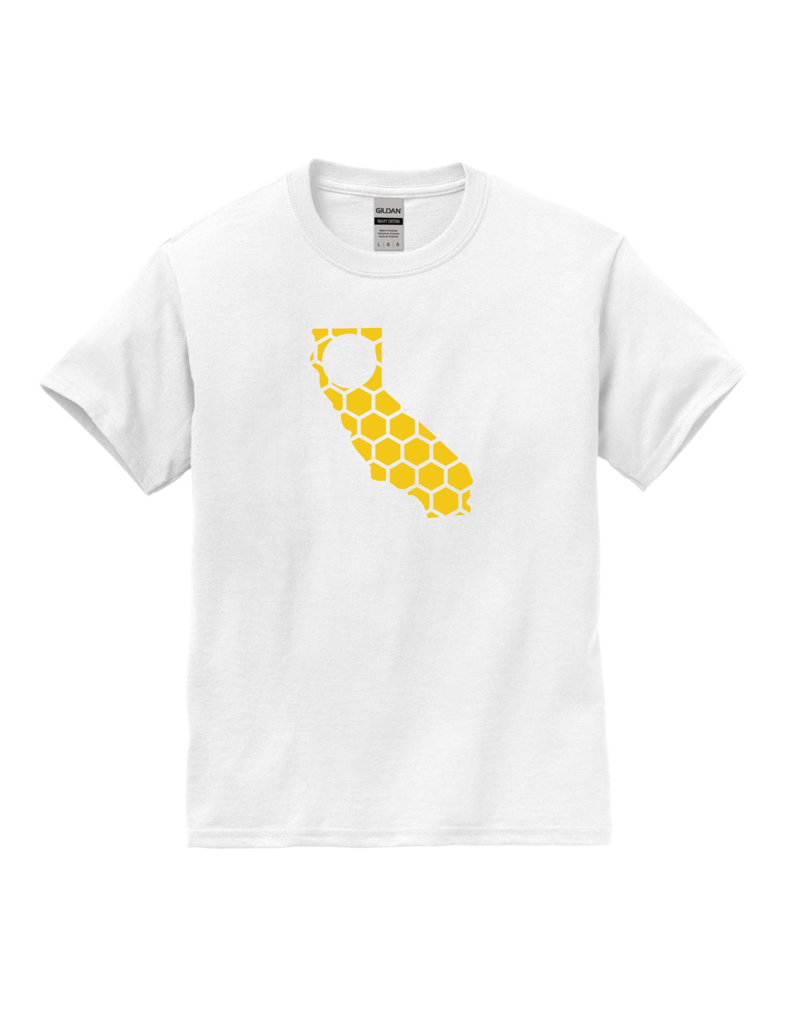 California Honeycomb Crewneck T-Shirt-Rogue Magnolia Custom Designs