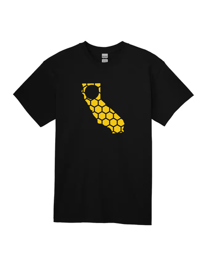 California Honeycomb Crewneck T-Shirt-Rogue Magnolia Custom Designs