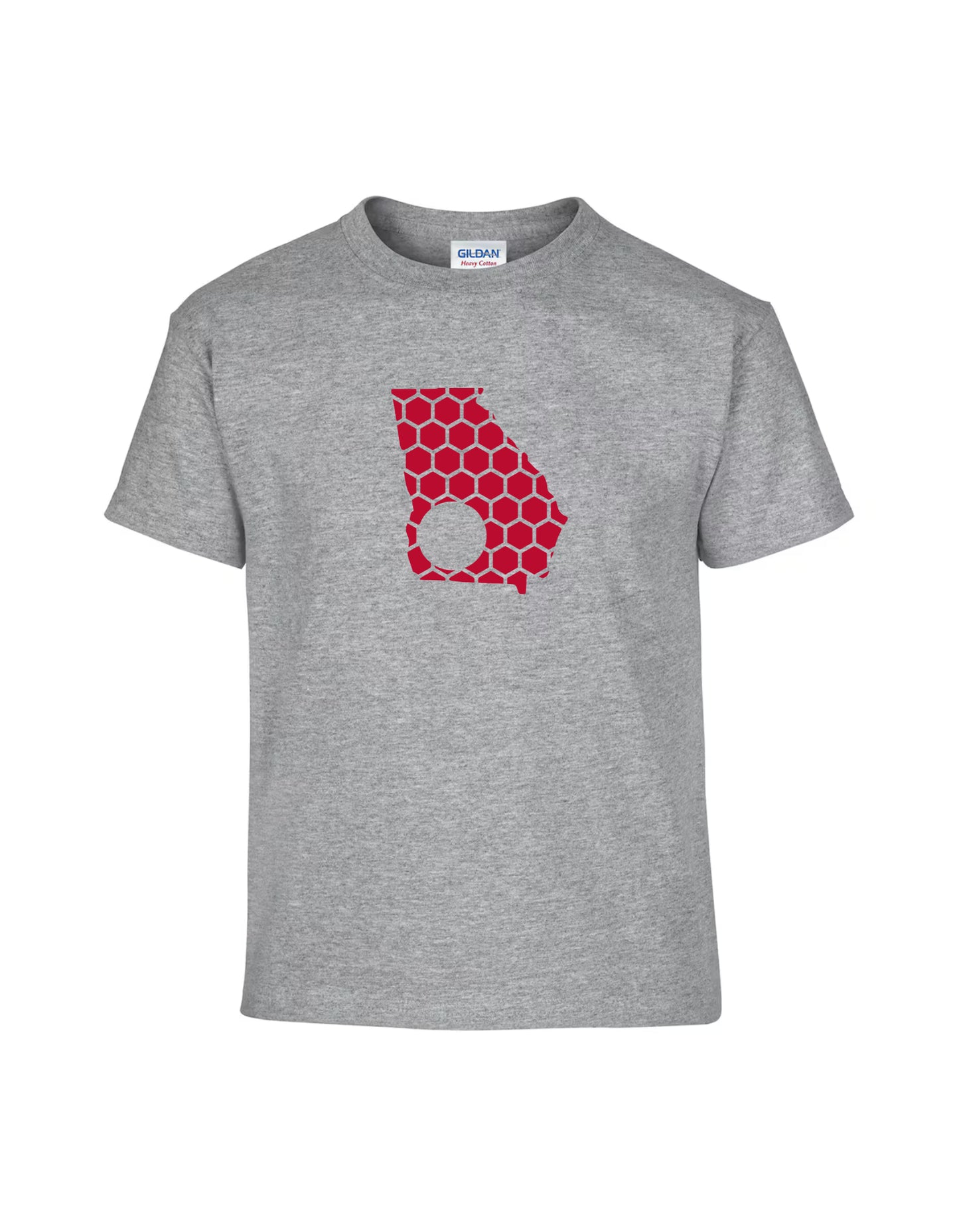 Georgia Honeycomb Crewneck T-Shirt-Rogue Magnolia Custom Designs