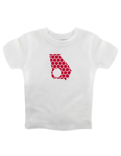 Georgia Honeycomb Crewneck T-Shirt-Rogue Magnolia Custom Designs