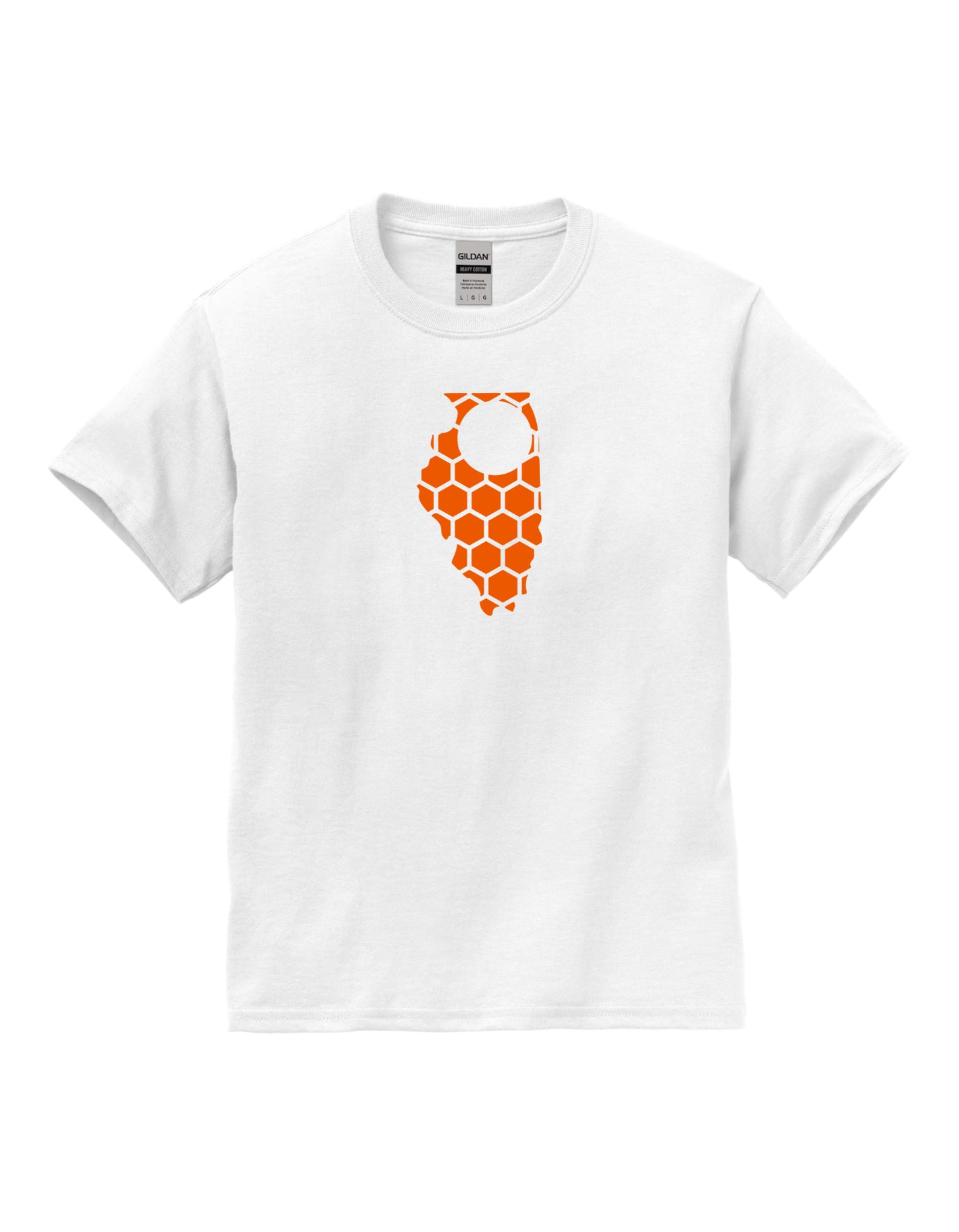 Illinois Honeycomb Crewneck T-Shirt-Rogue Magnolia Custom Designs