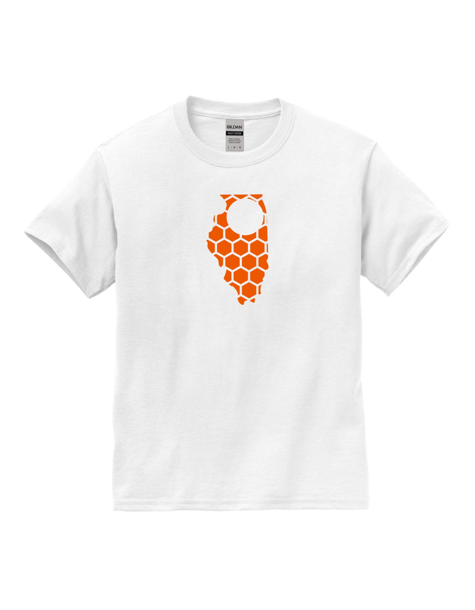 Illinois Honeycomb Crewneck T-Shirt-Rogue Magnolia Custom Designs