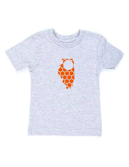 Illinois Honeycomb Crewneck T-Shirt-Rogue Magnolia Custom Designs