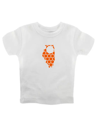 Illinois Honeycomb Crewneck T-Shirt-Rogue Magnolia Custom Designs