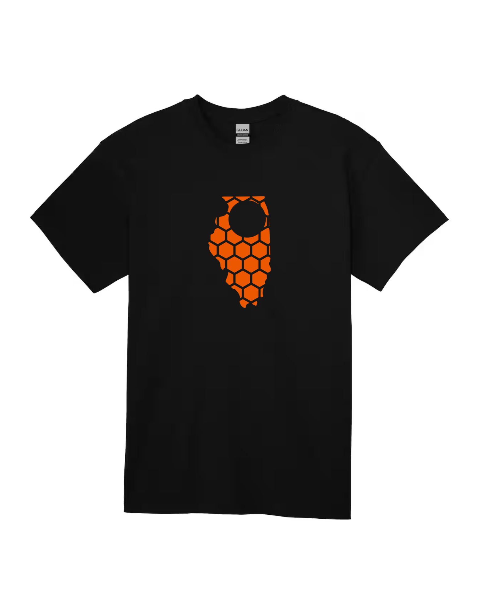 Illinois Honeycomb Crewneck T-Shirt-Rogue Magnolia Custom Designs