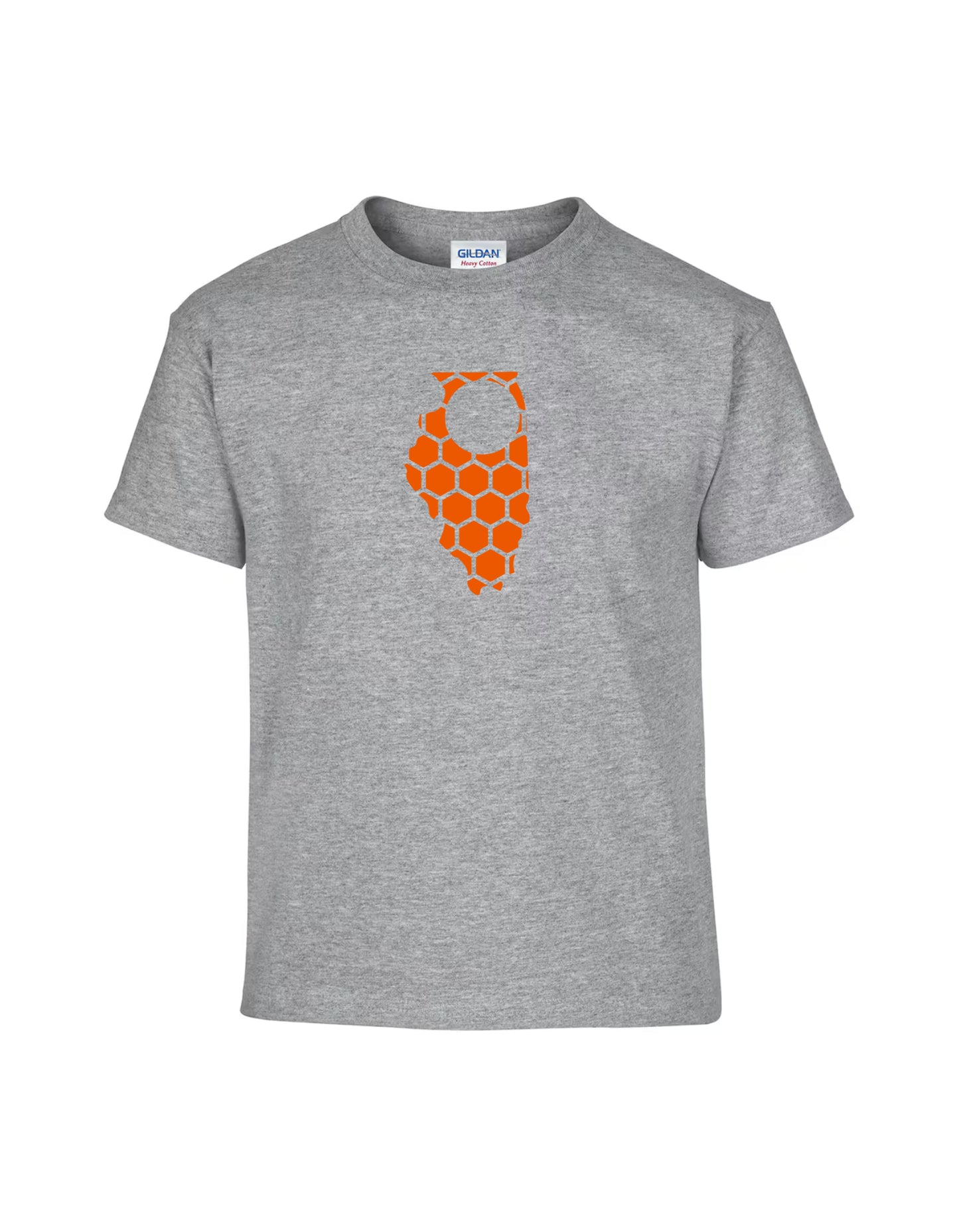 Illinois Honeycomb Crewneck T-Shirt-Rogue Magnolia Custom Designs