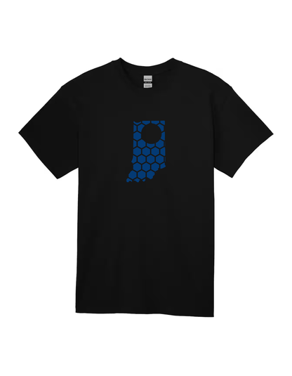 Indiana Honeycomb Crewneck T-Shirt-Rogue Magnolia Custom Designs