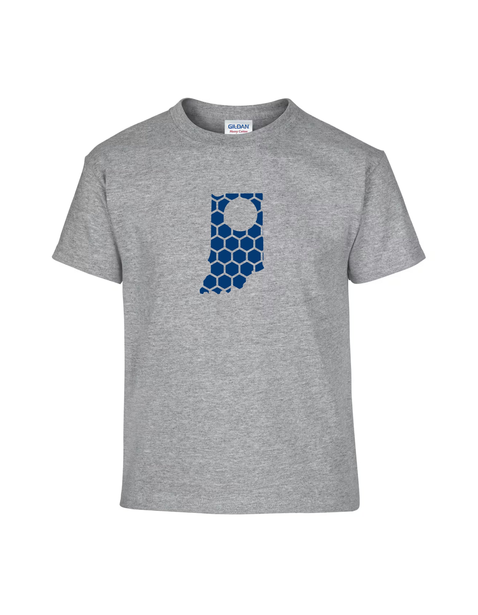 Indiana Honeycomb Crewneck T-Shirt-Rogue Magnolia Custom Designs