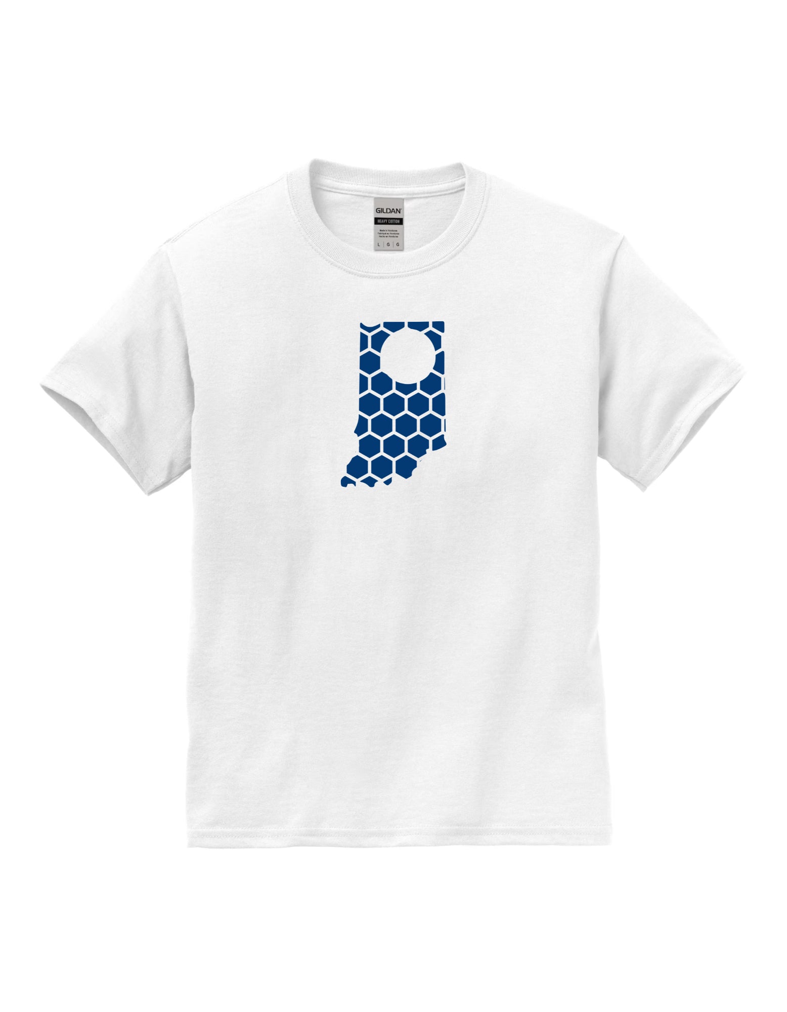 Indiana Honeycomb Crewneck T-Shirt-Rogue Magnolia Custom Designs