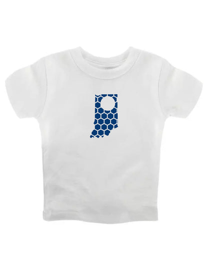 Indiana Honeycomb Crewneck T-Shirt-Rogue Magnolia Custom Designs
