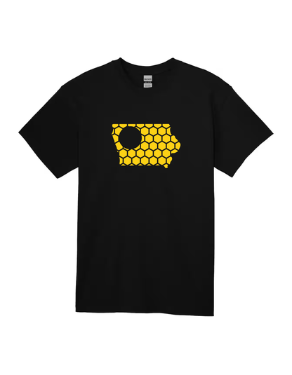 Iowa Honeycomb Crewneck T-Shirt-Rogue Magnolia Custom Designs