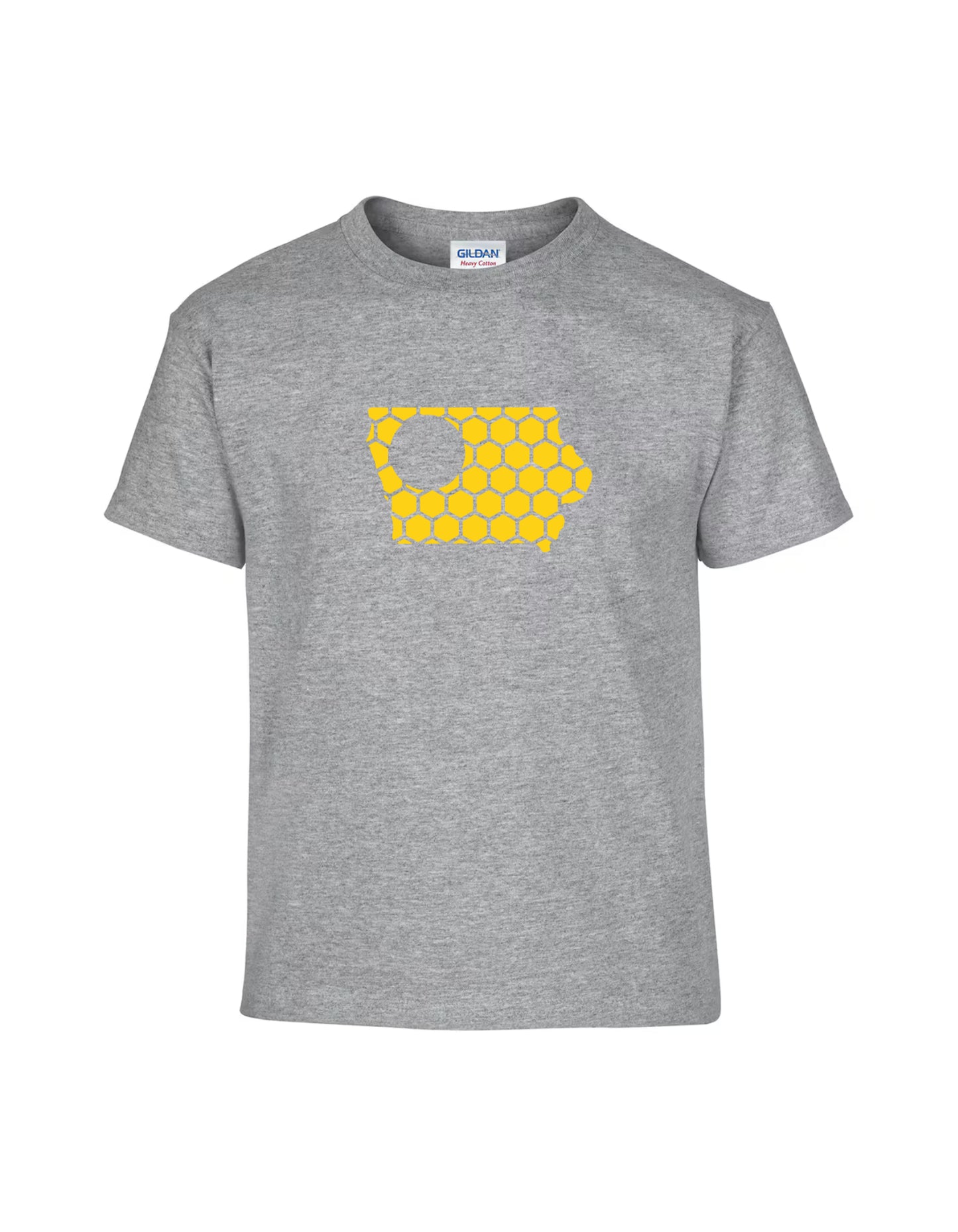 Iowa Honeycomb Crewneck T-Shirt-Rogue Magnolia Custom Designs