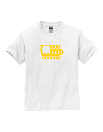 Iowa Honeycomb Crewneck T-Shirt-Rogue Magnolia Custom Designs