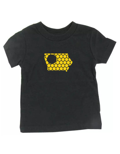 Iowa Honeycomb Crewneck T-Shirt-Rogue Magnolia Custom Designs