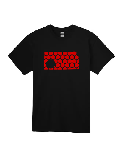 Kansas Honeycomb Crewneck T-Shirt-Rogue Magnolia Custom Designs