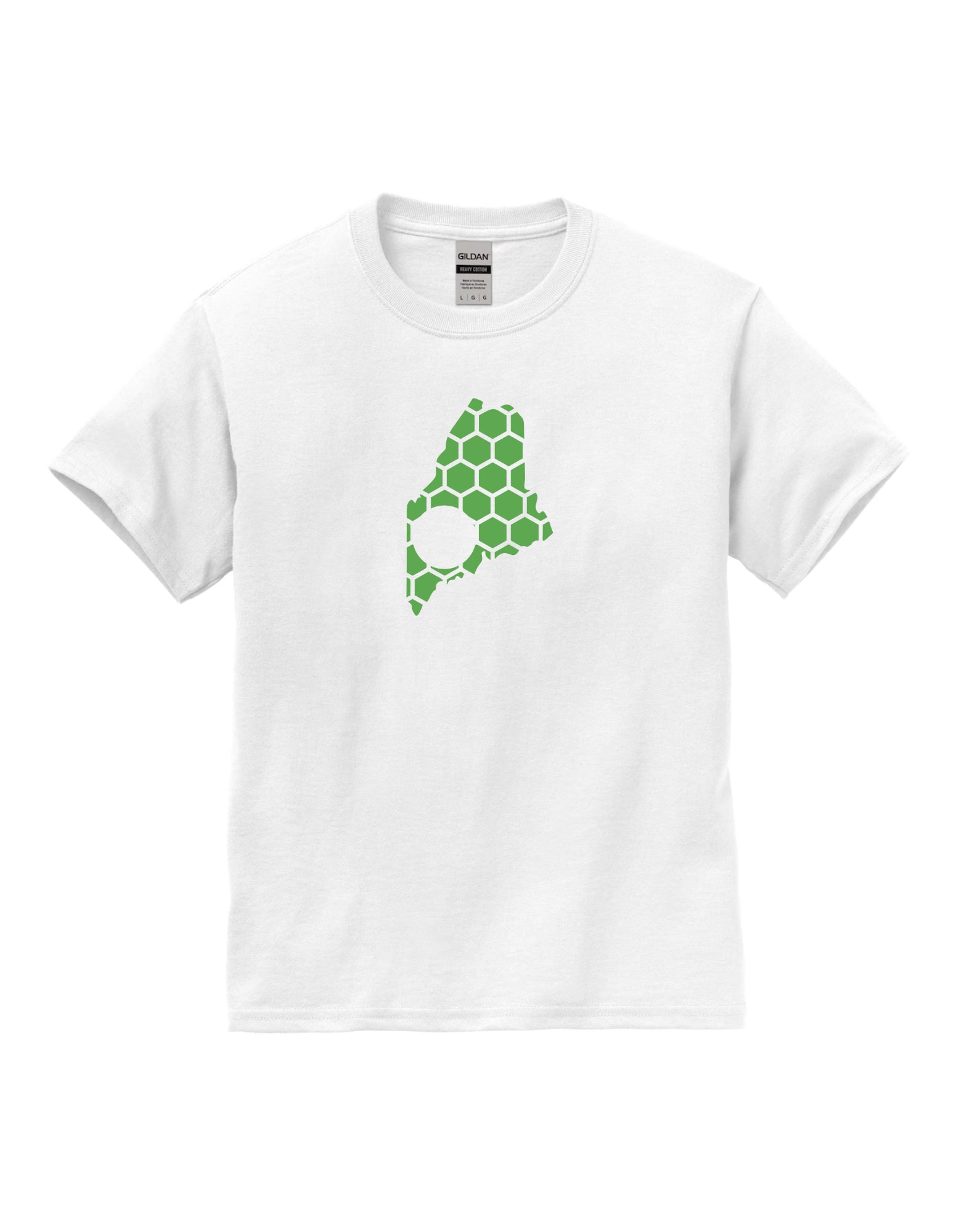 Maine Honeycomb Crewneck T-Shirt-Rogue Magnolia Custom Designs