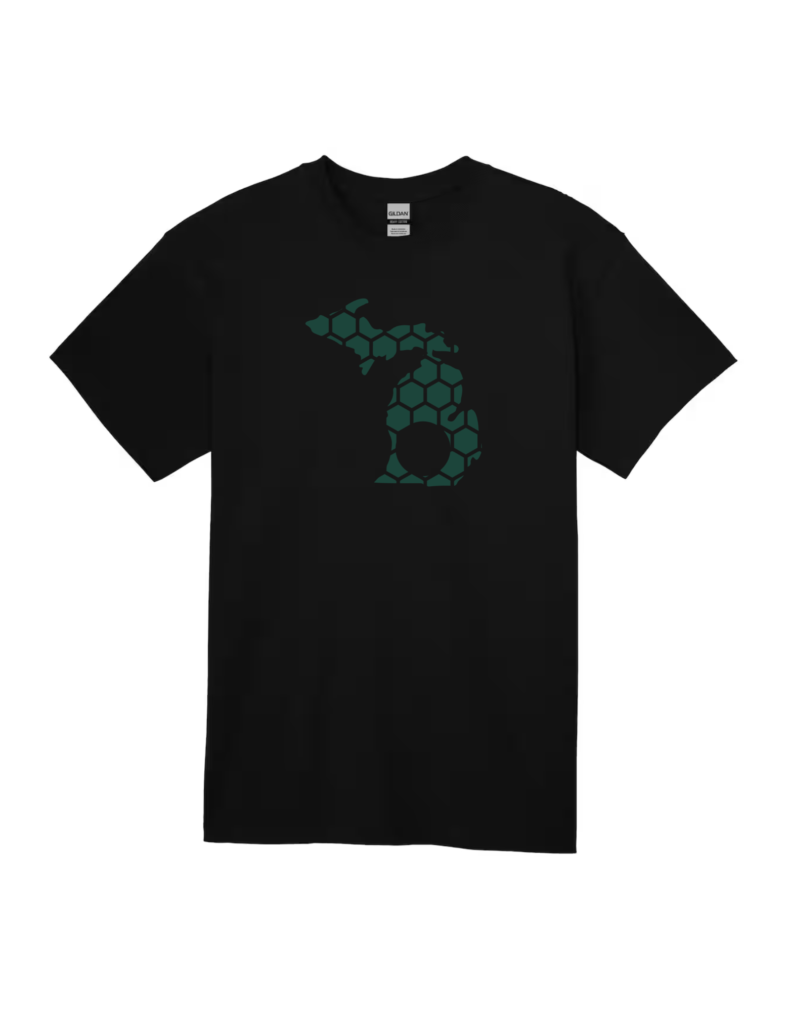 Michigan Honeycomb Crewneck T-Shirt-Rogue Magnolia Custom Designs