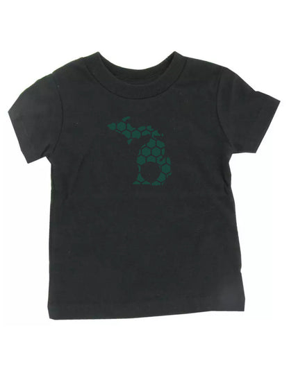 Michigan Honeycomb Crewneck T-Shirt-Rogue Magnolia Custom Designs