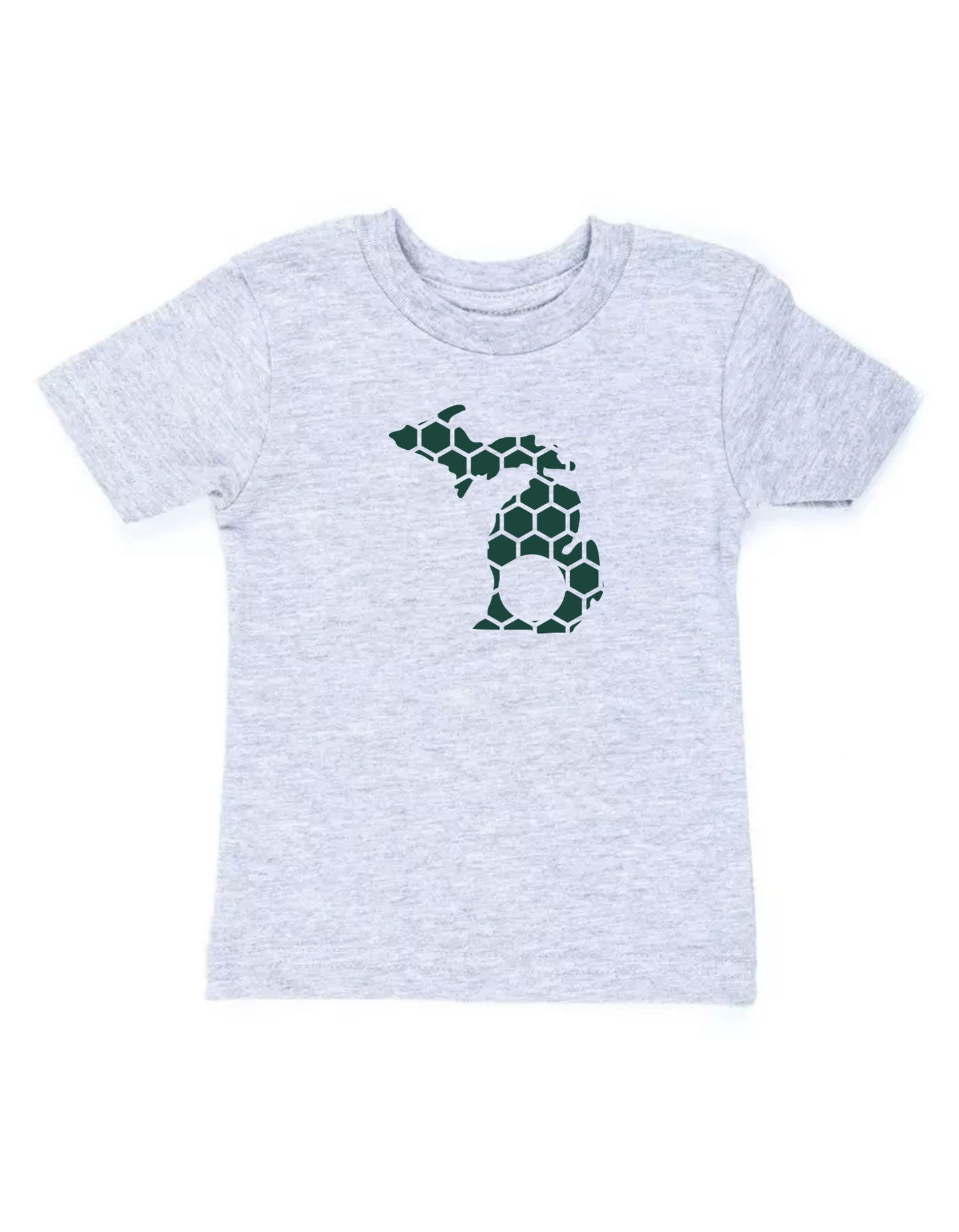 Michigan Honeycomb Crewneck T-Shirt-Rogue Magnolia Custom Designs