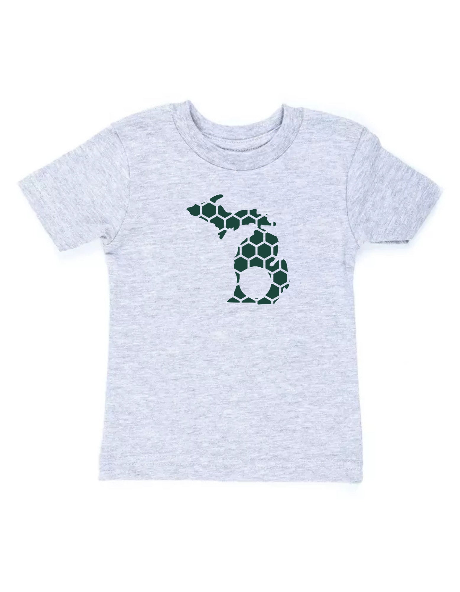 Michigan Honeycomb Crewneck T-Shirt-Rogue Magnolia Custom Designs