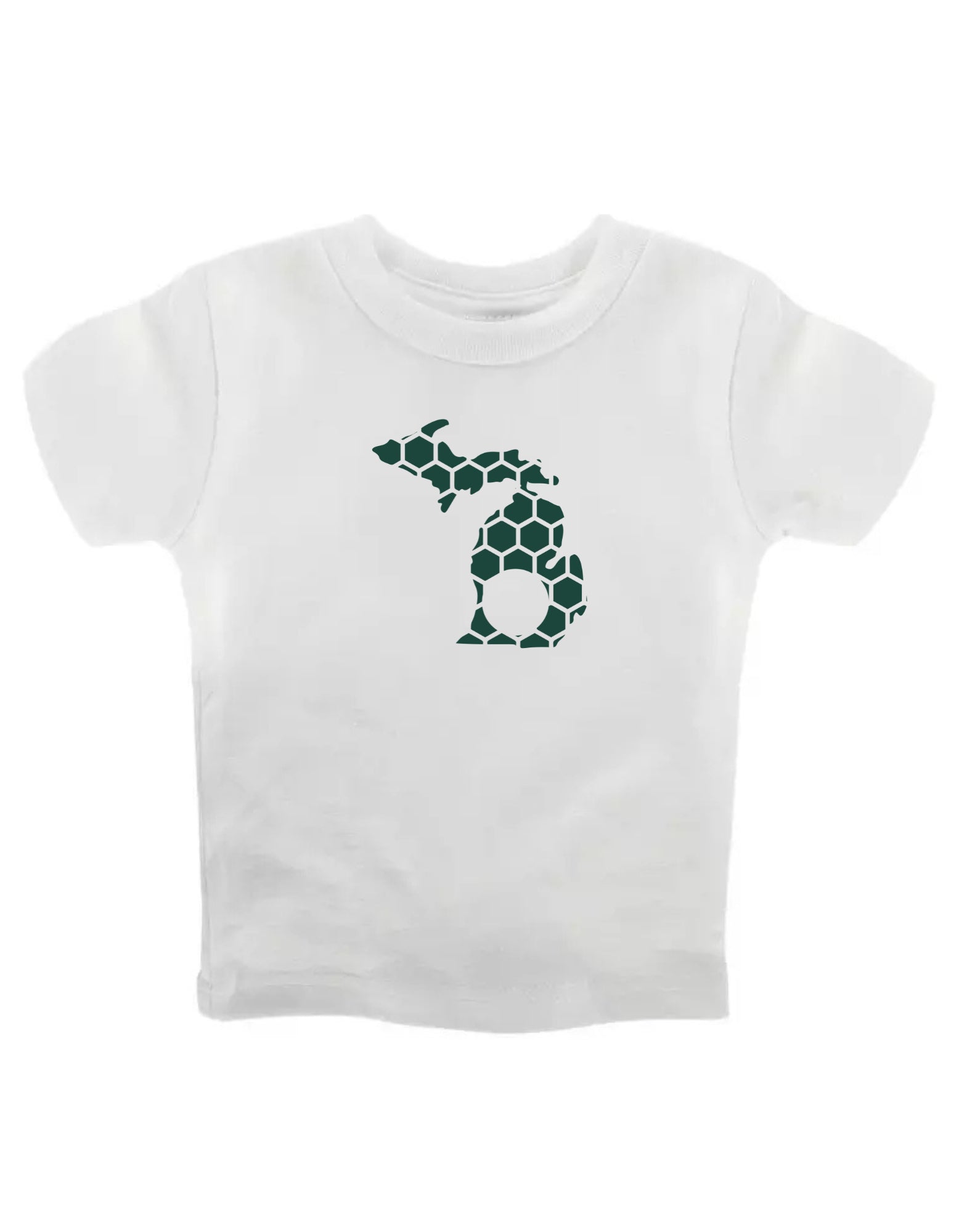 Michigan Honeycomb Crewneck T-Shirt-Rogue Magnolia Custom Designs
