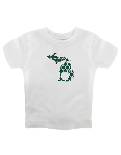 Michigan Honeycomb Crewneck T-Shirt-Rogue Magnolia Custom Designs