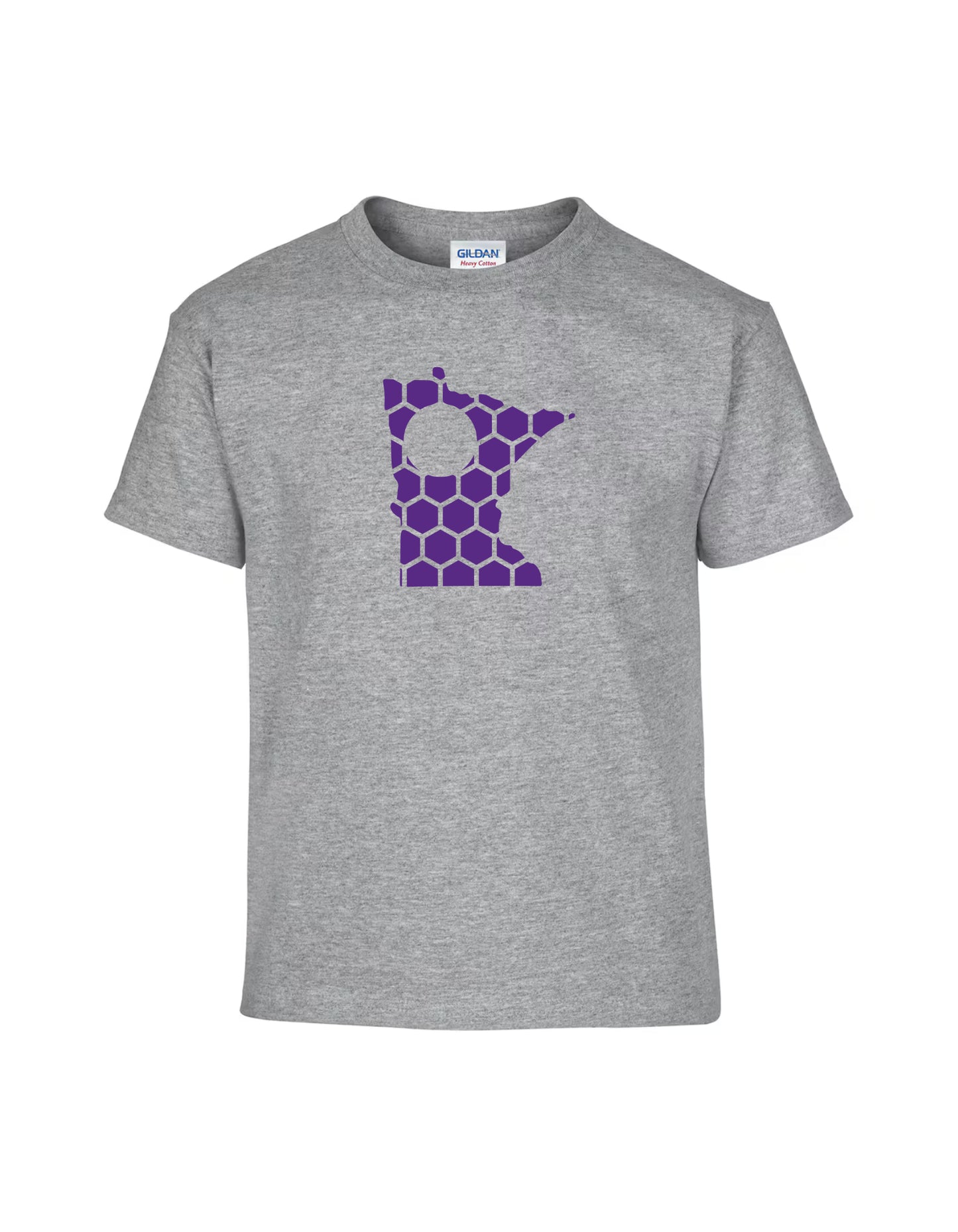 Minnesota Honeycomb Crewneck T-Shirt-Rogue Magnolia Custom Designs