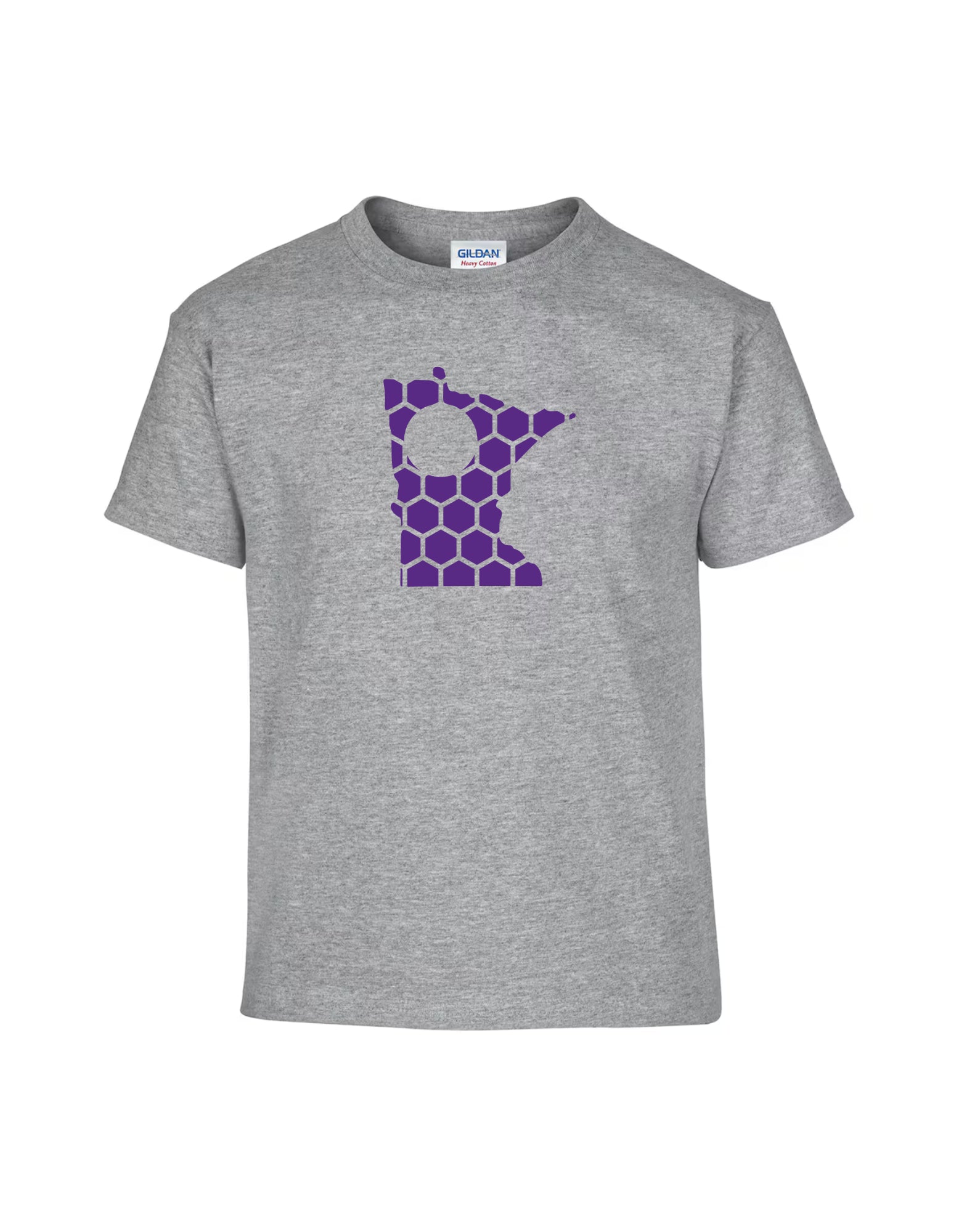 Minnesota Honeycomb Crewneck T-Shirt-Rogue Magnolia Custom Designs