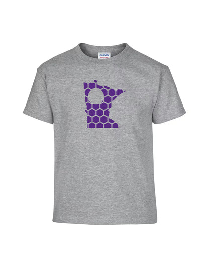 Minnesota Honeycomb Crewneck T-Shirt-Rogue Magnolia Custom Designs