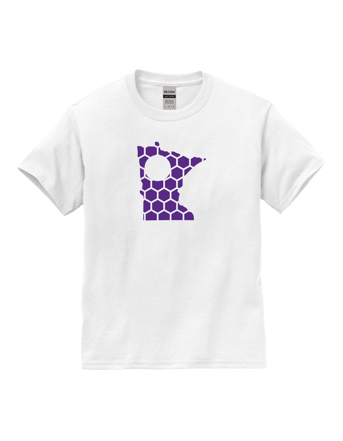Minnesota Honeycomb Crewneck T-Shirt-Rogue Magnolia Custom Designs