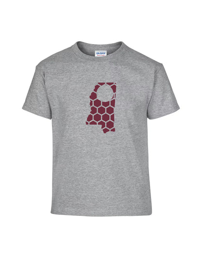 Mississippi Honeycomb Crewneck T-Shirt-Rogue Magnolia Custom Designs