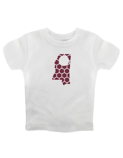 Mississippi Honeycomb Crewneck T-Shirt-Rogue Magnolia Custom Designs