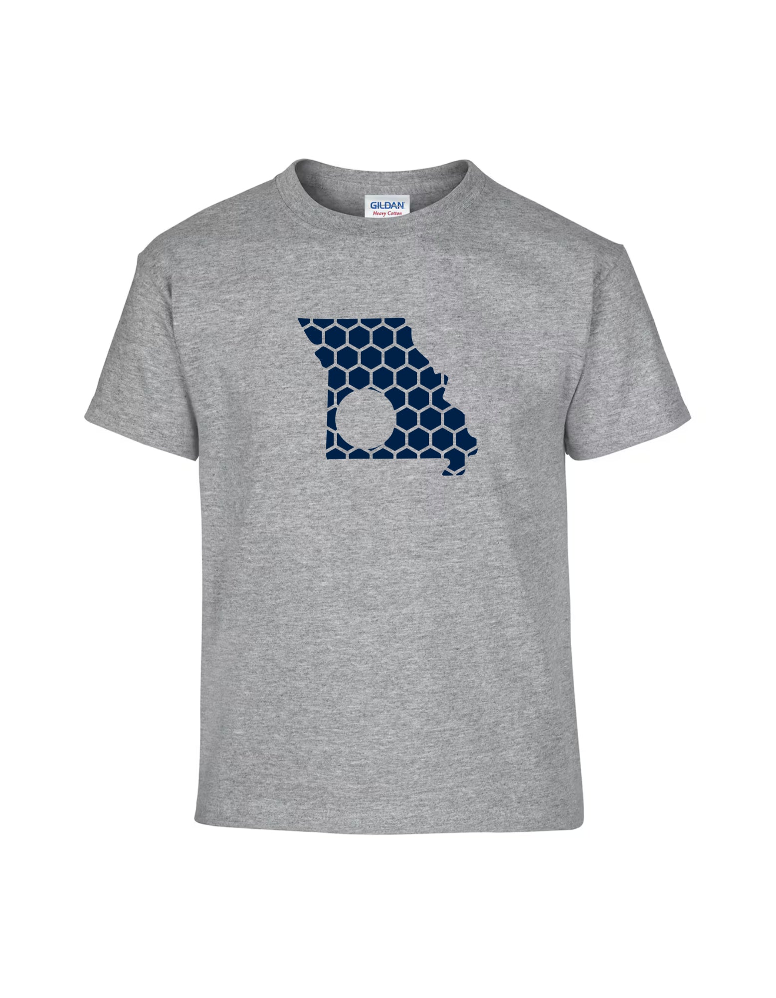 Missouri Honeycomb Crewneck T-Shirt-Rogue Magnolia Custom Designs