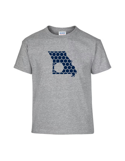 Missouri Honeycomb Crewneck T-Shirt-Rogue Magnolia Custom Designs