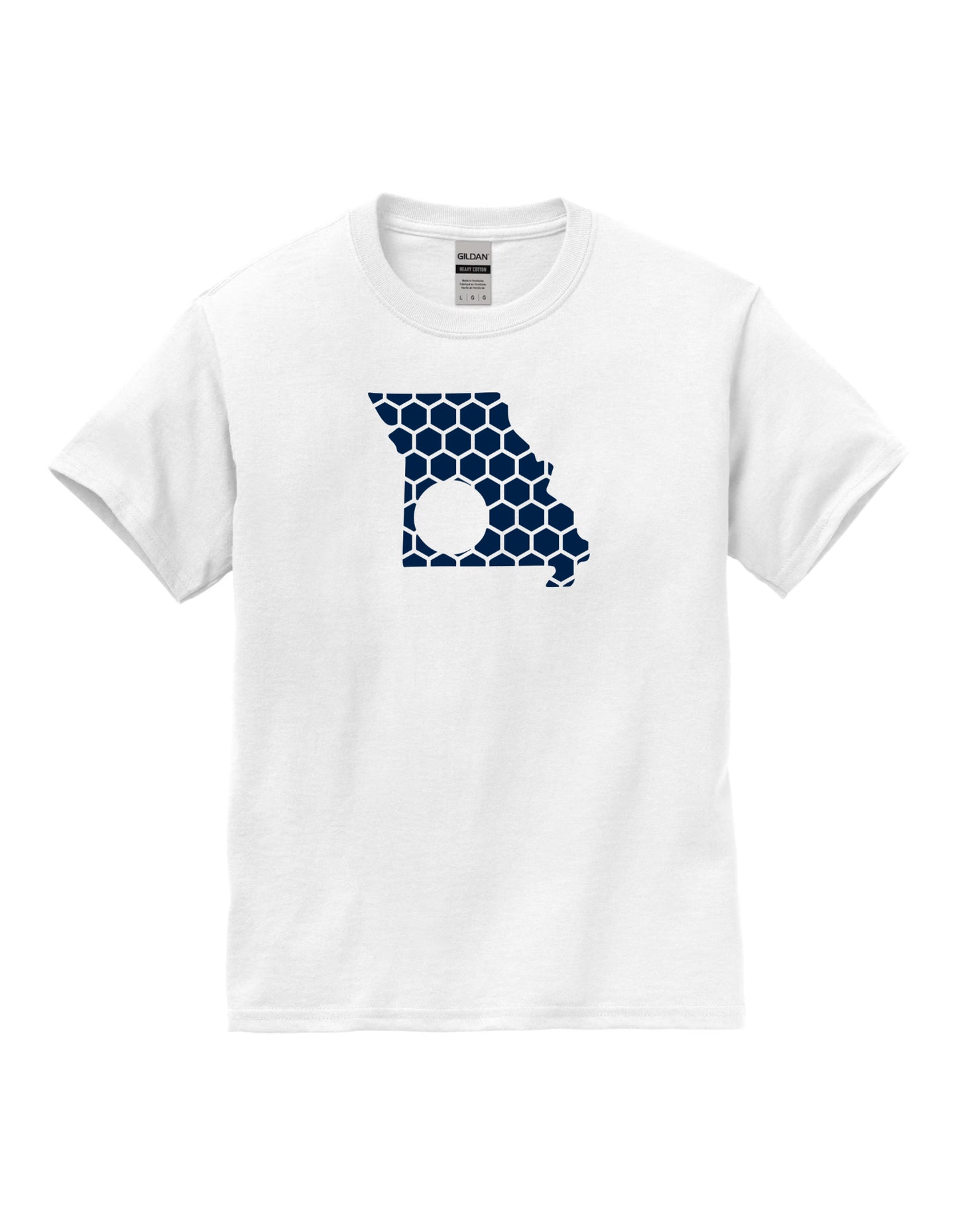 Missouri Honeycomb Crewneck T-Shirt-Rogue Magnolia Custom Designs